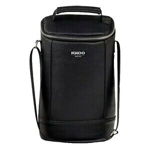 Igloo Luxe Black Beverage Tote Cooler Bag Insulated MaxCold Strap Travel Gift